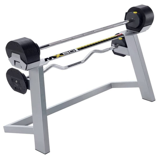 Select Mx80 Rapid Change Home Fitness Weight Barbell System With Storage Rack